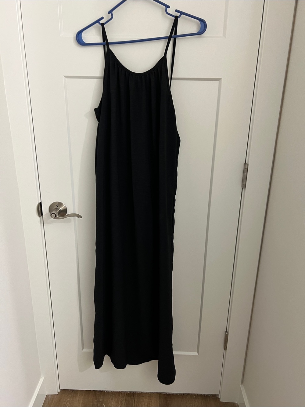 Women's Black Spaghetti Strap Maxi Coverup